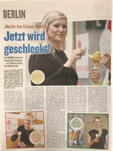 Kurier about Berlin Ice Cream Week 2020