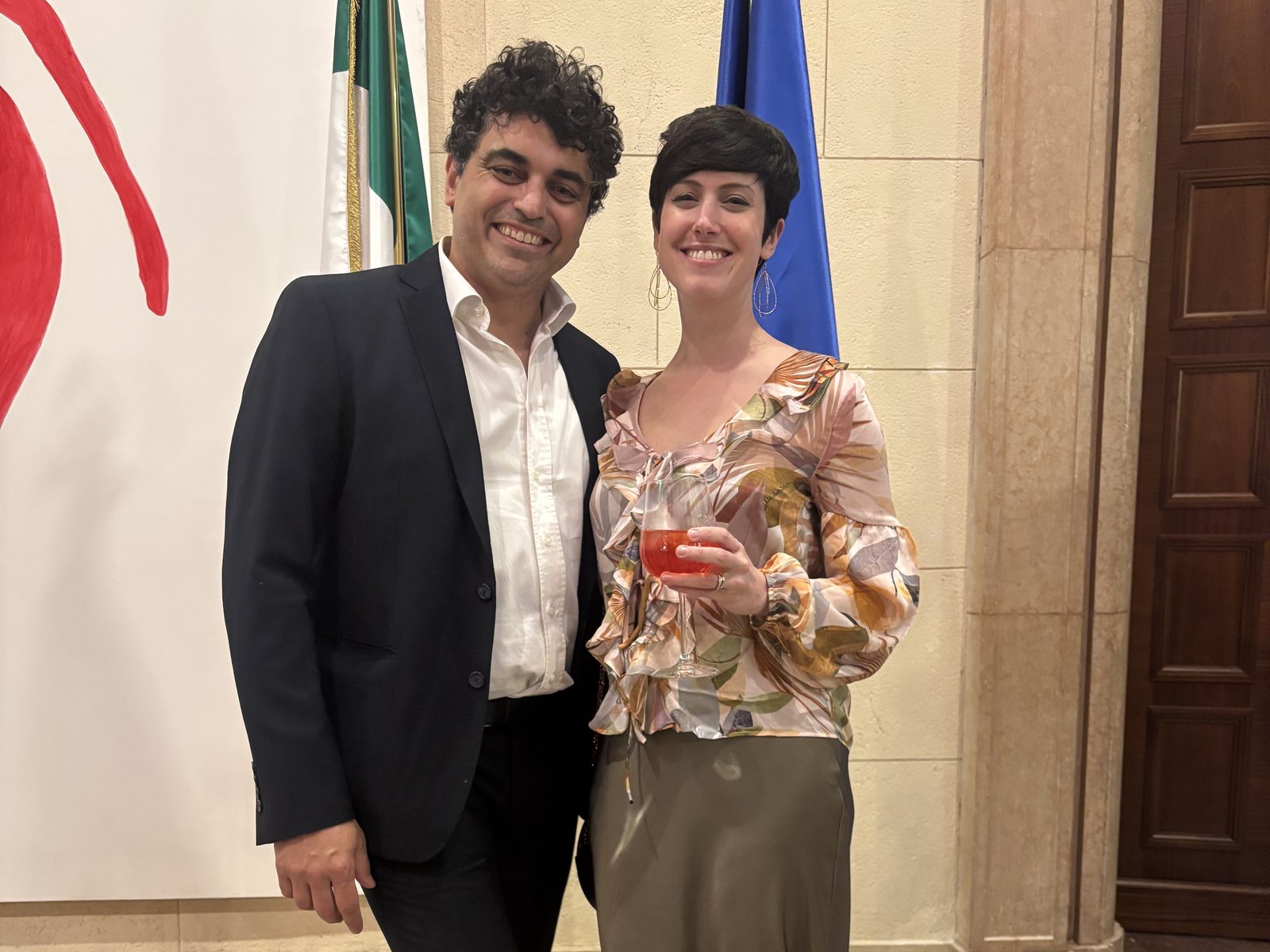 Andrea D’Addio and the deputy director of Berlin Italian Communication