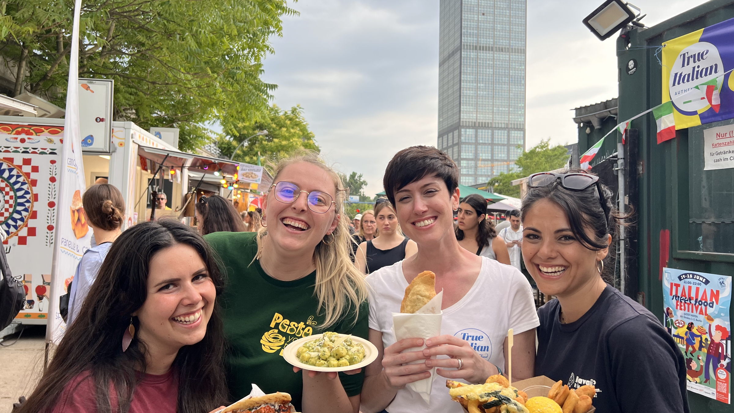 Guests at the Italian Street Food Festival in Berlin