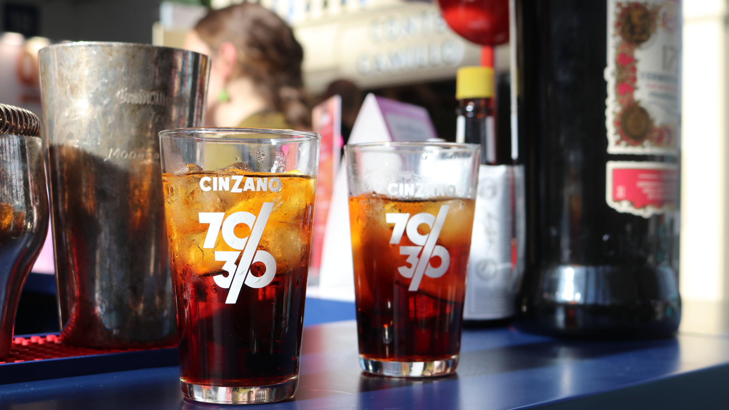 Cinzano 70/30 cocktails served at a True Italian event